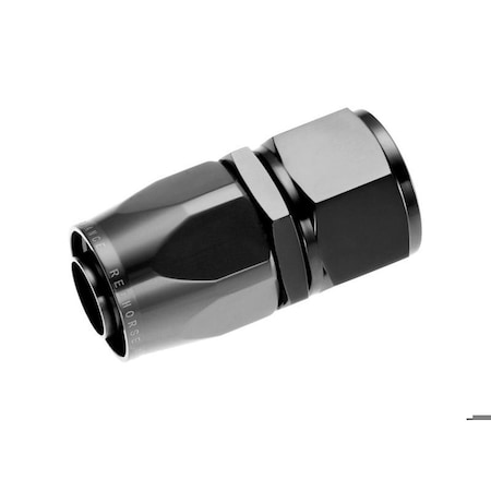 Redhorse -10 AN Hose, -10 AN Outlet, Straight, Anodized, Black, Aluminum, Single 1000-10-2
